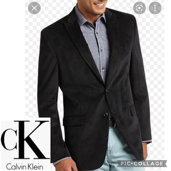Calvin Klein mens Cotton corduroy black jacket blazer size large R - Picture 1 of 12